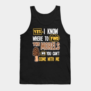 Mushroom Hunting, Mushroom Hunter, Morel Hunting Tank Top